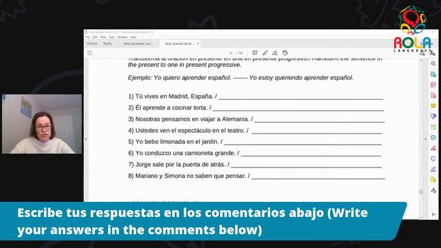 Community Spanish - Repaso: Verbos En Presente Progresivo (Verbos -ER/IR)(II) смотреть онлайн