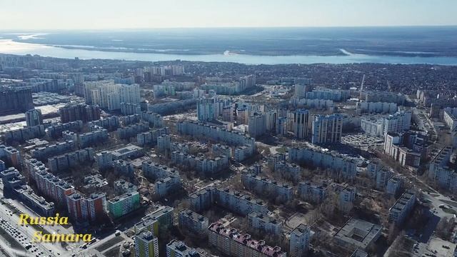 Панорама над Приволжским мкр. г. Самара 4k смотреть онлайн