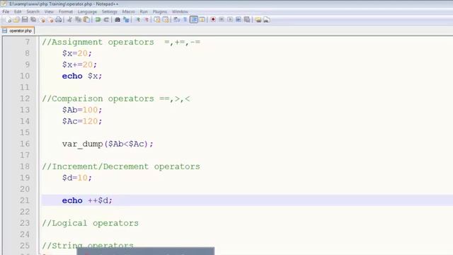 How to use operators in Php in Hindi 8 of 30 смотреть онлайн