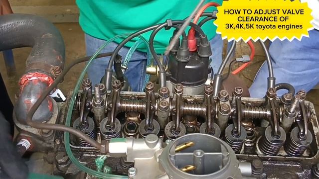 HOW TO ADJUST VALVE CLEARANCE OF TOYOTA K-Series Engine 3K, 4K смотреть онлайн