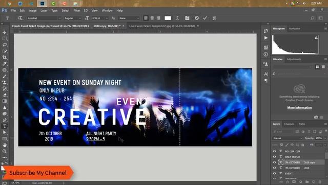 How to design event ticket in photoshop tutorial смотреть онлайн