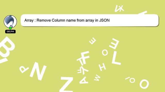 Array : Remove Column name from array in JSON смотреть онлайн