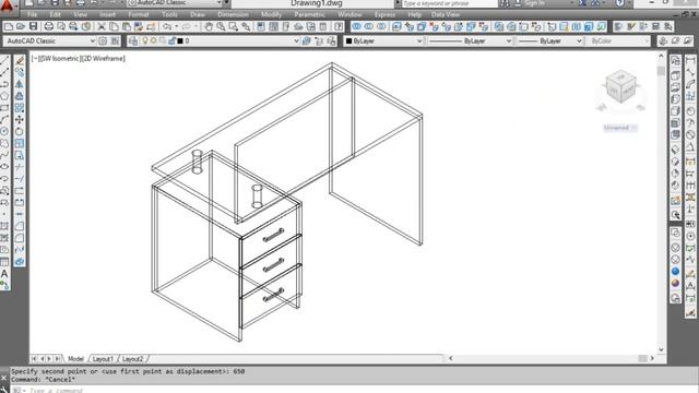 How To Make Office Table Model 3D Tutorial for Beginners #1 #autocad смотреть онлайн