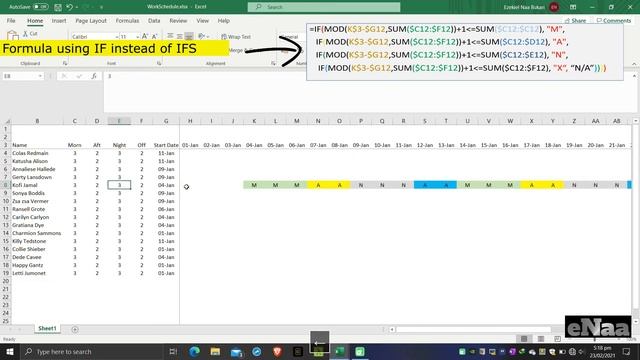 Creating a Shift System Work Schedule in Microsoft Excel смотреть онлайн