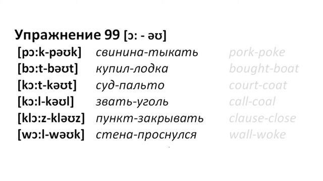ТРЕНАЖЕР 0.1.18.2 Фонетические упражнения на фонемы [əʊ], [ə] смотреть онлайн