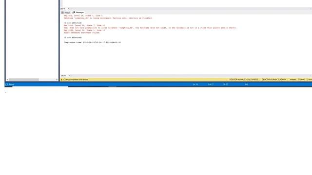 User Does not have permission to alter database, the database does not exist, смотреть онлайн