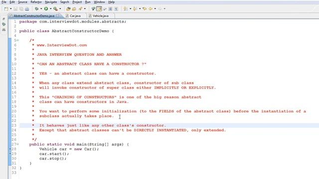 CAN ABSTRACT CLASS HAVE A CONSTRUCTOR IN JAVA DEMO смотреть онлайн