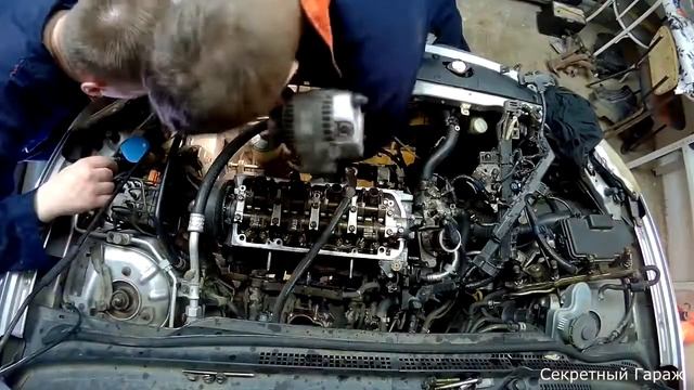 Замена прокладки ГБЦ на Honda Stream D17A смотреть онлайн