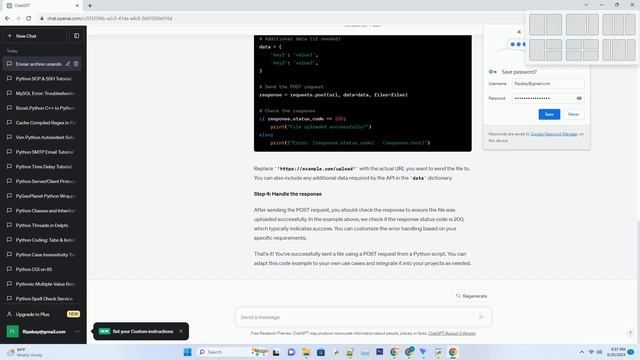 Send file using POST from a Python script смотреть онлайн