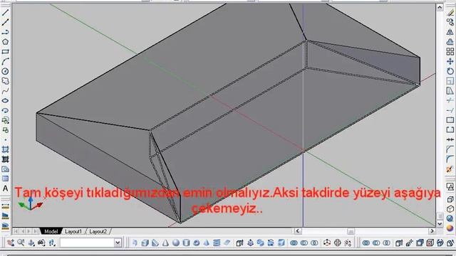 AUTOCAD 3 BOYUTLU ÇATI ÇİZİMİ смотреть онлайн