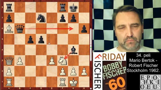 FischerFriday: 34. peli. Mario Bertok - Robert Fischer смотреть онлайн