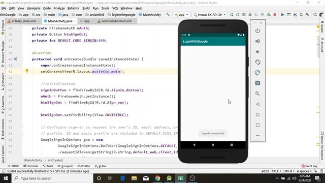 How to Login with Google using Firebase in Android Studio | FirebaseTutorials.com смотреть онлайн
