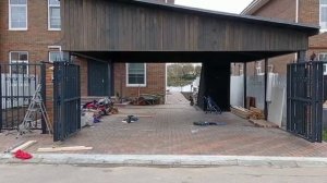 АМВ Складные въездные распашные ворота