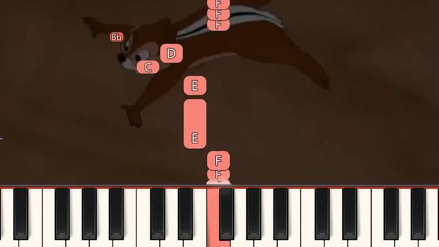 CHIP´N DALE THEME - VERY EASY Piano Tutorial смотреть онлайн