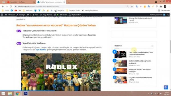 Roblox “an unknown error occured” Hatası Çözümü