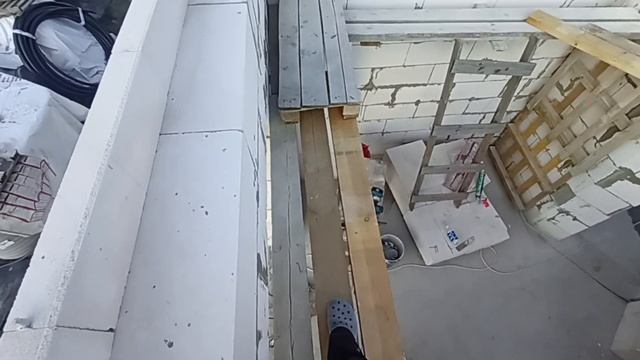 Строительные леса из поддонов Армопояс первого этажа смотреть онлайн