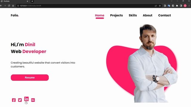 How to Build a Stunning Portfolio Landing Page with HTML, CSS, JS | Responsive Web Development смотреть онлайн