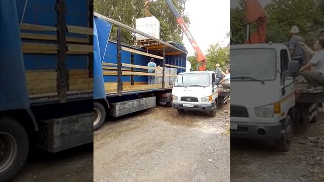 Hyundai hd78 манипулятор unic UR-V330 разгрузка фуры смотреть онлайн