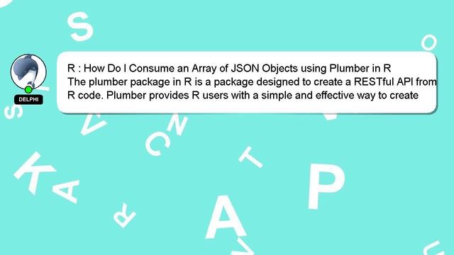 R : How Do I Consume an Array of JSON Objects using Plumber in R смотреть онлайн