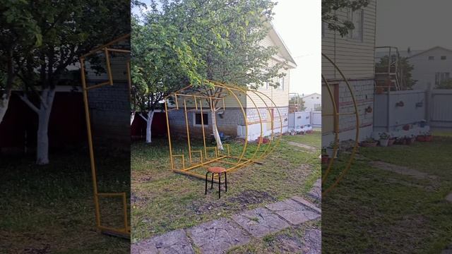 Беседка своими руками из профильной трубы 20*20 смотреть онлайн