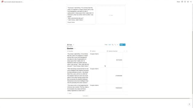 How to build a random quote generator in Notion II New trick to show only a single database item смотреть онлайн