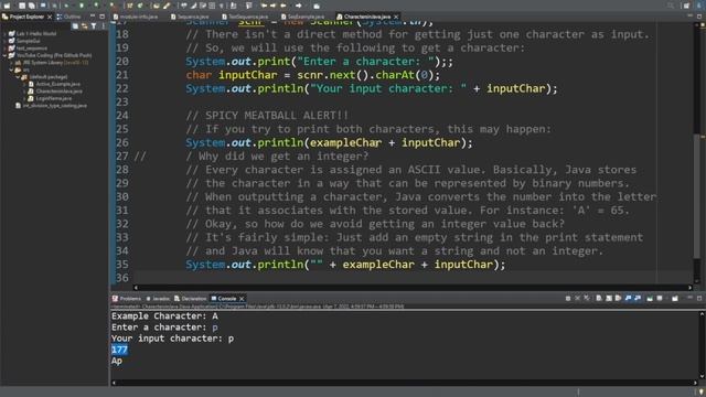 Characters in Java смотреть онлайн