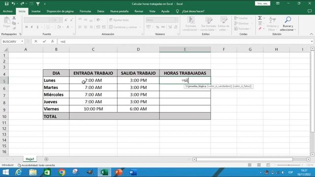 Como Calcular las HORAS TRABAJADAS en Excel смотреть онлайн