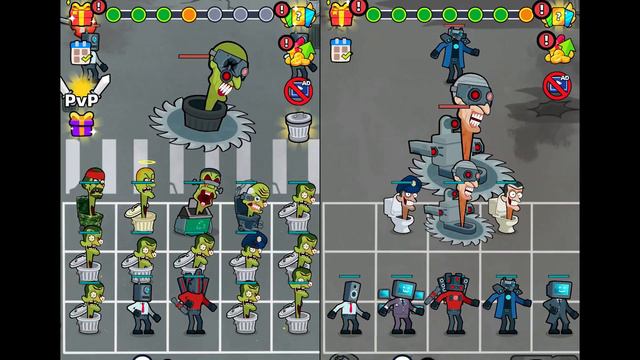 MAX LEVEL MERGE WAR: MONSTER VS CYBERMAN & SKIBYDY VS KAMERA - Merge Battles GamePlay - IOS, Androi