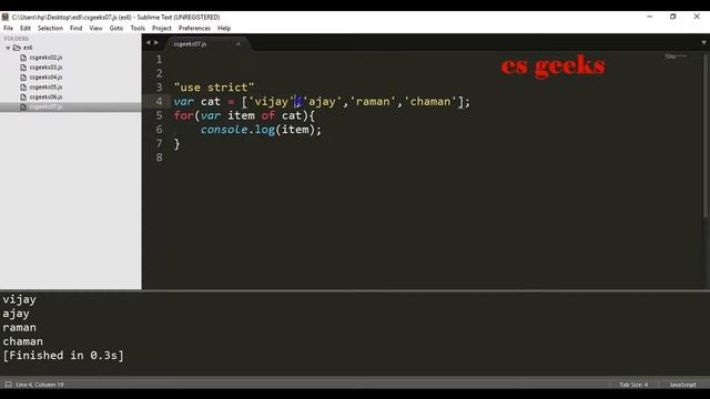 ECMAScript 6 (ES6) Tutorial #7 for ...of Loops(हिन्दी) смотреть онлайн