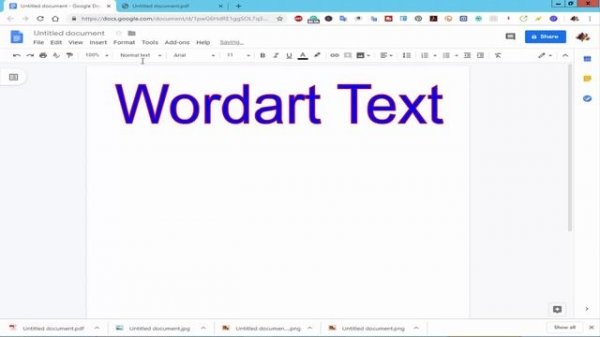 How to make wordart text in Google docs document online
