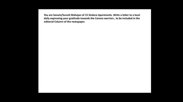 Letter to editor thanking Corona Warriors / expressing gratitude towards Corona Warriors смотреть онлайн