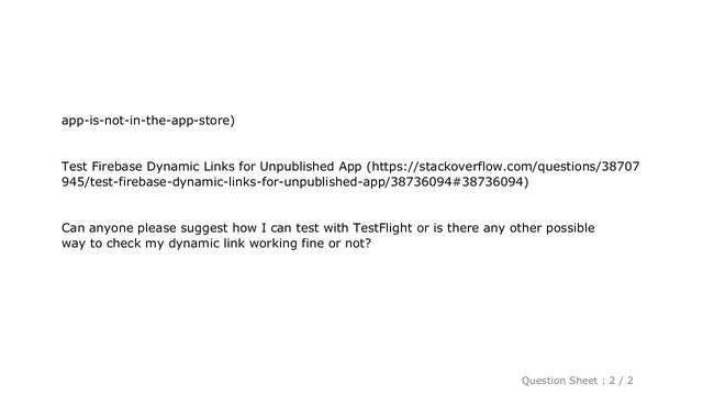 iOS : How to test Firebase Dynamic Link with TestFlight (Unpublished ios app) смотреть онлайн