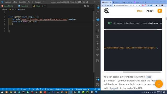 ✅Como Consumir The Rick and Morty API con JavaScript Fetch Asyn await смотреть онлайн