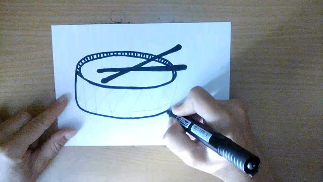 CÓMO DIBUJAR UN TAMBOR /COMMENT DESSINER UN TAMBOUR /HOW TO DRAW A DRUM /ZEICHNEN EINER TROMMEL смотреть онлайн