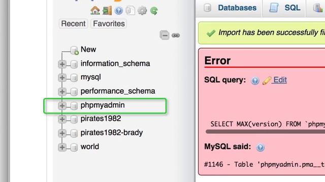 phpmyadmin-database-import смотреть онлайн