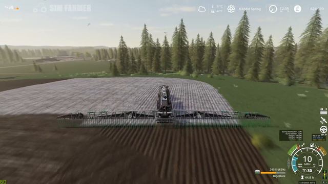 Spreading Digestate & Planting Crops, No Man's Land #71 Farming Simultaor 19 Timelapse смотреть онлайн