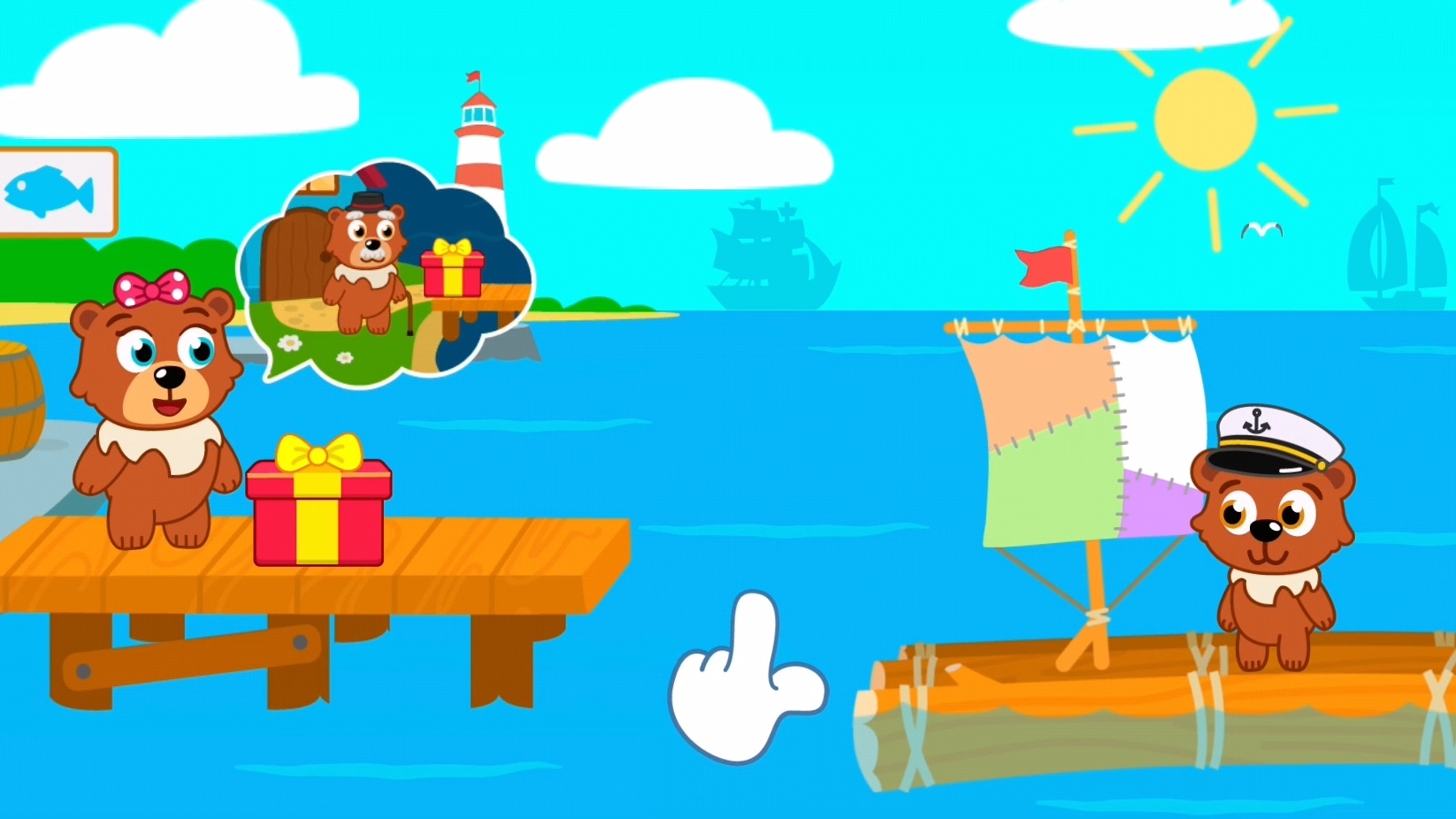 Морские приключения - развивающая игра | Мультик для малышей смотреть онлайн