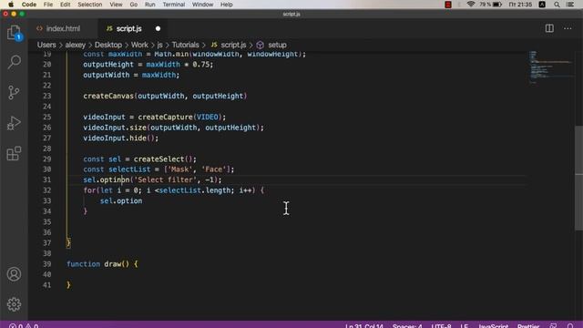 Определение лица на JavaScript. Программирование масок как в Instagram смотреть онлайн