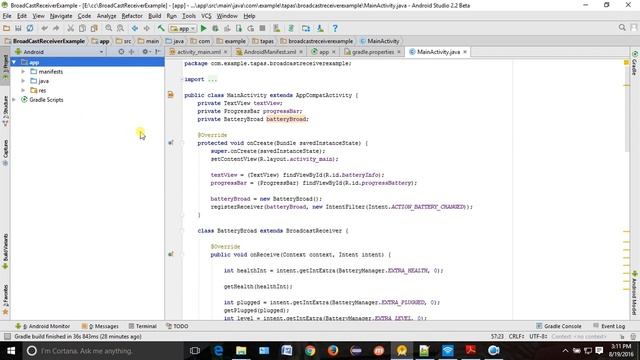 Android Tutorial 19 BroadCastReceiver Scheduling Task смотреть онлайн