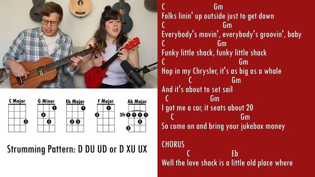 Love Shack by the B-52's Ukulele and UBass Cover and Play Along | Cory Teaches Music смотреть онлайн