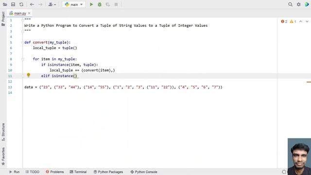 Write a Python Program to Convert a Tuple of String Values to a Tuple of Integer Values смотреть онлайн