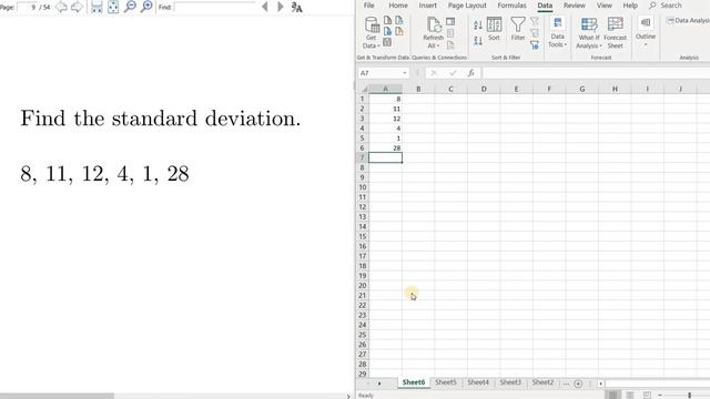 Finding the Standard Deviation with Excel смотреть онлайн