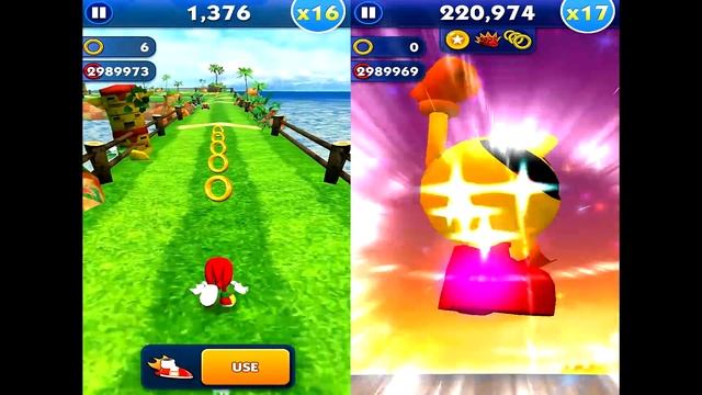 Sonic Dash KNUCKLES VS PAC MAN Android iPad iOS Gameplay HD смотреть онлайн