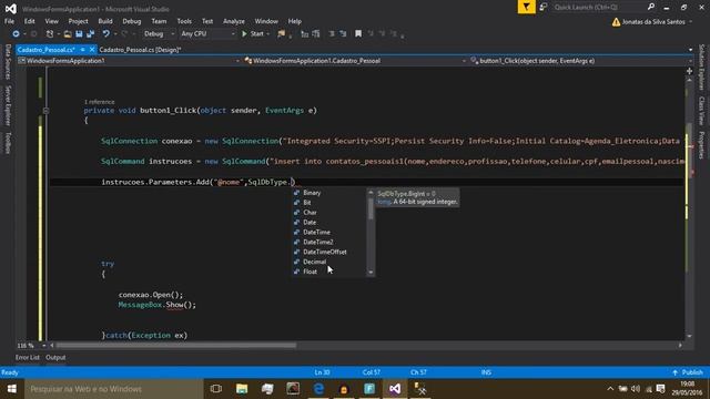 C# - EP4 - SQLServer Cadastro - Visual Studio смотреть онлайн