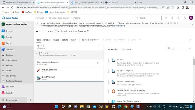 Azure DevOps - Build the Code using Maven | Create Docker Image|PushToDockerHub using Azure Pipelin смотреть онлайн
