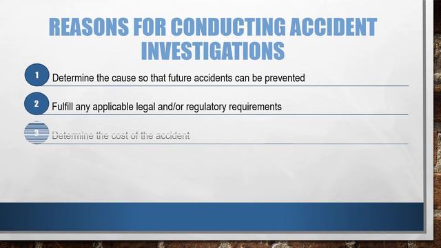 Accident investigation & reporting Part 1 Introduction смотреть онлайн
