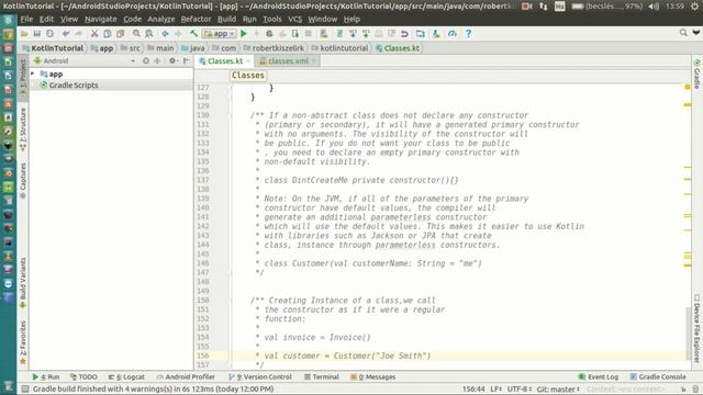 Android Kotlin Tutorial #054 - Classes and Inheritance - Instances and Members смотреть онлайн