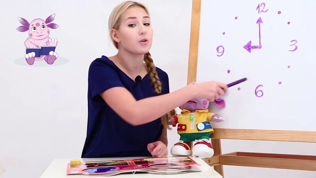 Учимся с Лунтиком - Учим время по часам из развивающей книжки Лунтика смотреть онлайн
