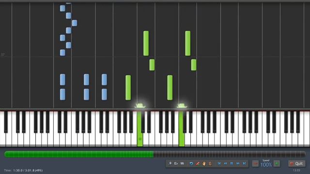 Davy Jones - Piano Tutorial (100% Speed) Synthesia + Sheet Music смотреть онлайн