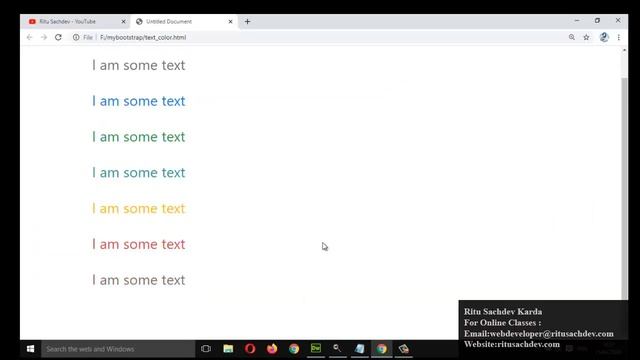 4. Text Colours in Bootstrap 4 смотреть онлайн